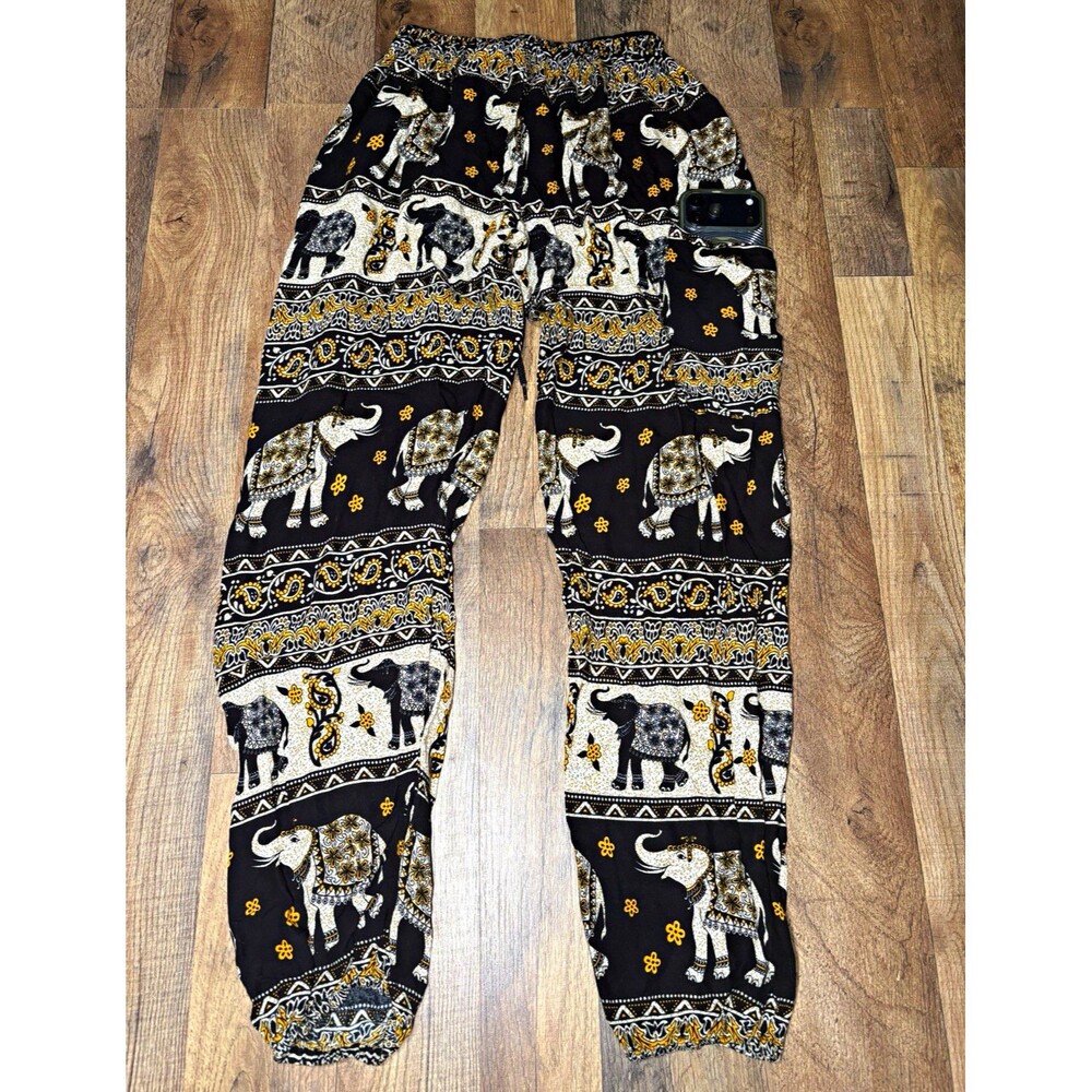 Earth Bound Whimsical Boho Elephant Harem Jogger Pants